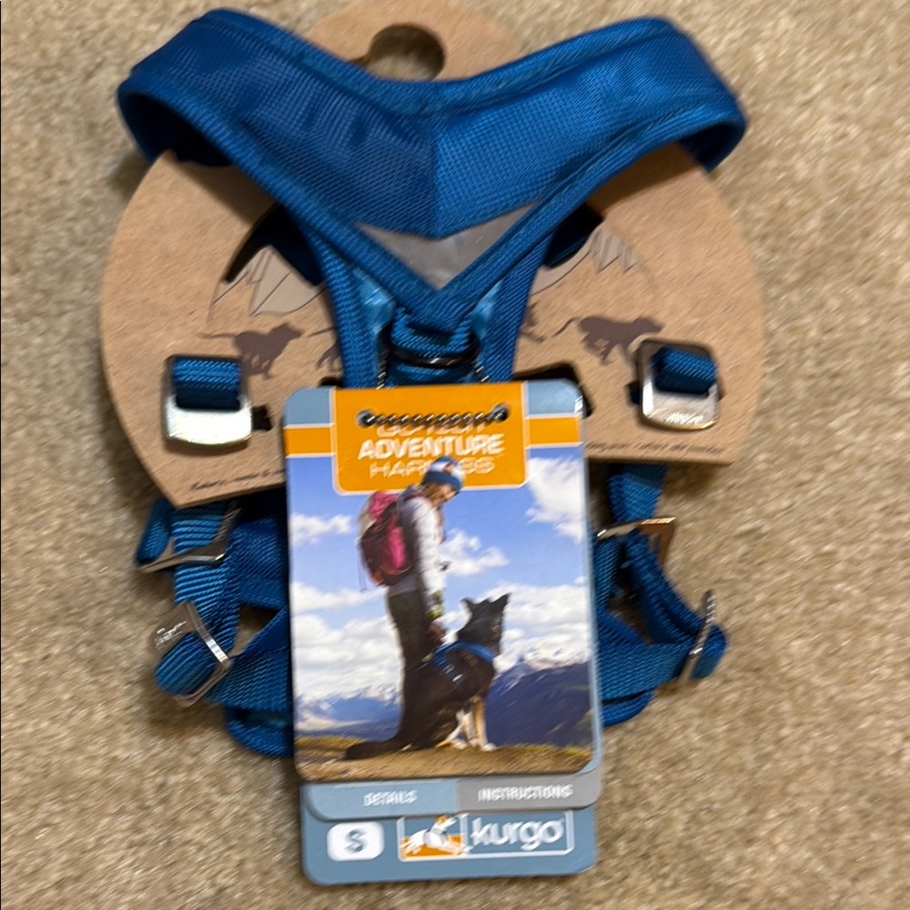 Kurgo Blue Adventure Dog Harness. Size Small